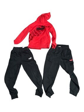 Puma Kids LOT OF 3 Boys Hoodie & Joggers Size Small 7/8